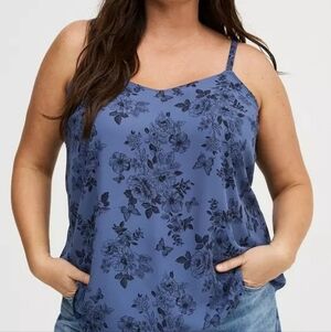Torrid Sophie Swing Cami In Blue Floral,  Size 0X